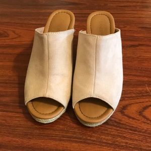 Lane Bryant Suede Slip On Wedges